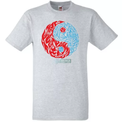 Yin Yang - Tűz és víz férfi rövid ujjú póló