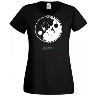 Yin Yang - Ölelkező kutyák női rövid ujjú póló