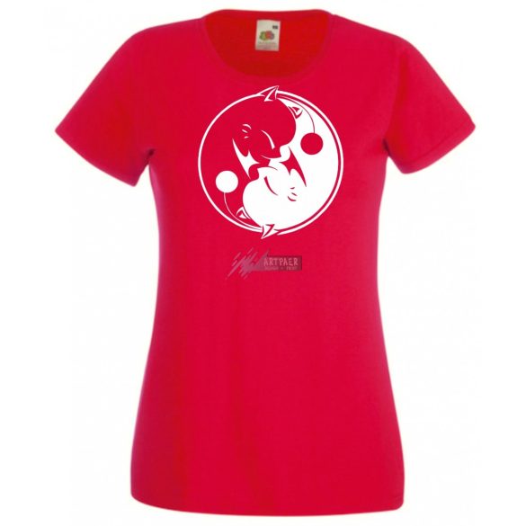 Yin Yang - Ölelkező kutyák női rövid ujjú póló