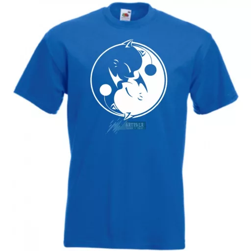 Yin Yang - Ölelkező kutyák férfi rövid ujjú póló