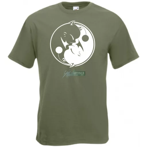 Yin Yang - Ölelkező kutyák férfi rövid ujjú póló