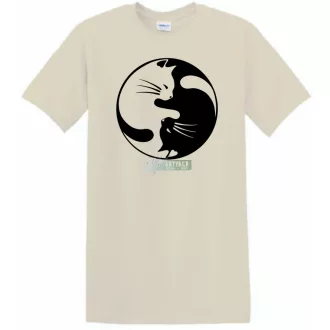 Yin Yang - Ölelkező macskák férfi rövid ujjú póló