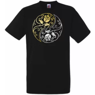 Yin Yang - Arany Ezüst rózsák férfi rövid ujjú póló