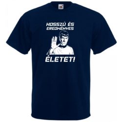   Hosszú és eredményes életet - Spock férfi rövid ujjú póló
