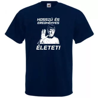   Hosszú és eredményes életet - Spock férfi rövid ujjú póló