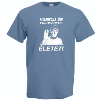   Hosszú és eredményes életet - Spock férfi rövid ujjú póló