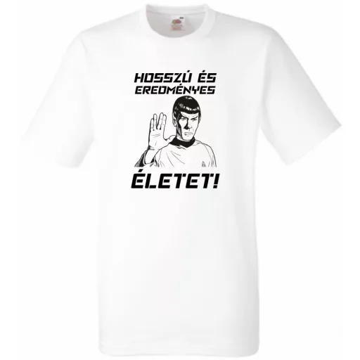 Hosszú és eredményes életet - Spock férfi rövid ujjú póló