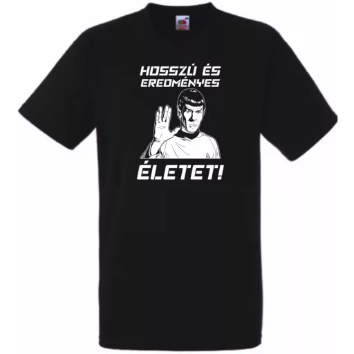Hosszú és eredményes életet - Spock férfi rövid ujjú póló