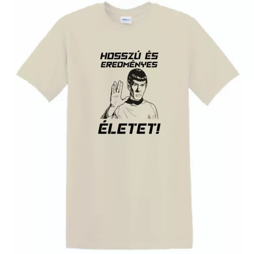 Hosszú és eredményes életet - Spock férfi rövid ujjú póló