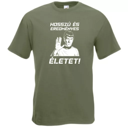 Hosszú és eredményes életet - Spock férfi rövid ujjú póló