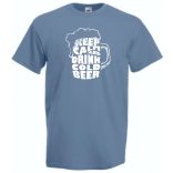 Keep Calm and Drink Cold Beer férfi rövid ujjú póló