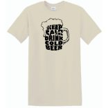 Keep Calm and Drink Cold Beer férfi rövid ujjú póló