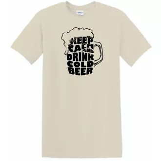 Keep Calm and Drink Cold Beer férfi rövid ujjú póló