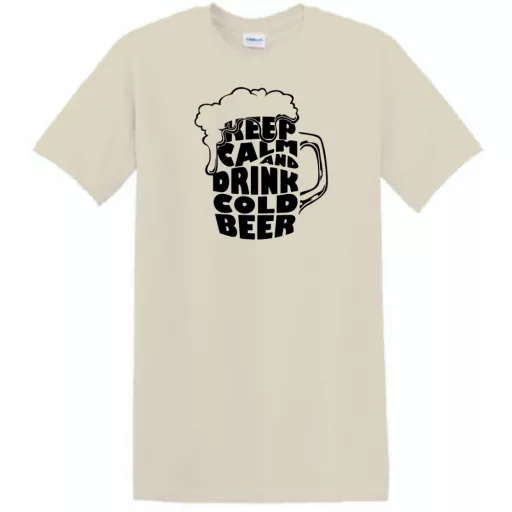 Keep Calm and Drink Cold Beer férfi rövid ujjú póló