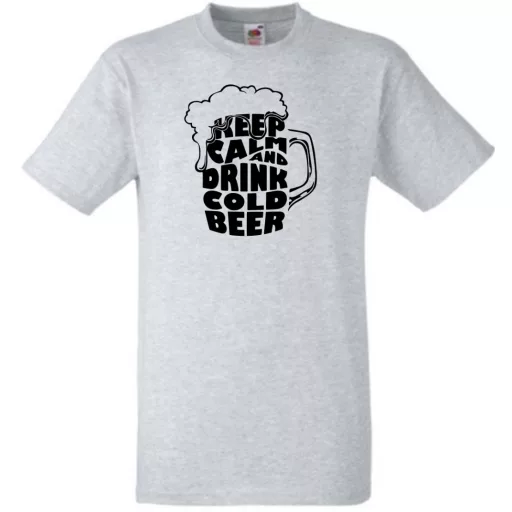 Keep Calm and Drink Cold Beer férfi rövid ujjú póló