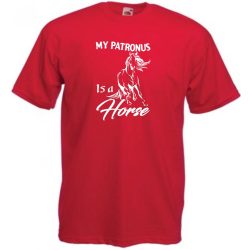   My Patronus Is a Horse – H Potter stílus férfi rövid ujjú póló