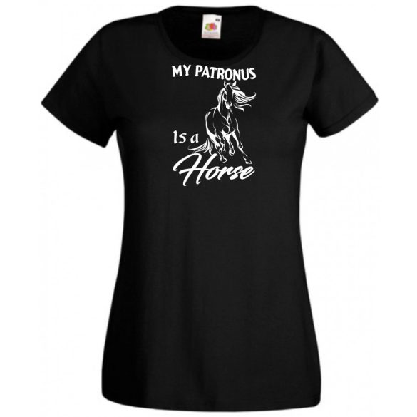 My Patronus Is a Horse - H Potter stílus női rövid ujjú póló