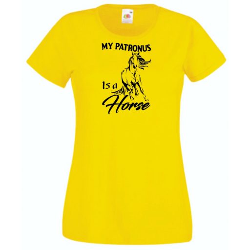 My Patronus Is a Horse - H Potter stílus női rövid ujjú póló