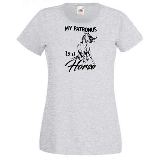 My Patronus Is a Horse - H Potter stílus női rövid ujjú póló