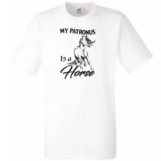   My Patronus Is a Horse – H Potter stílus férfi rövid ujjú póló