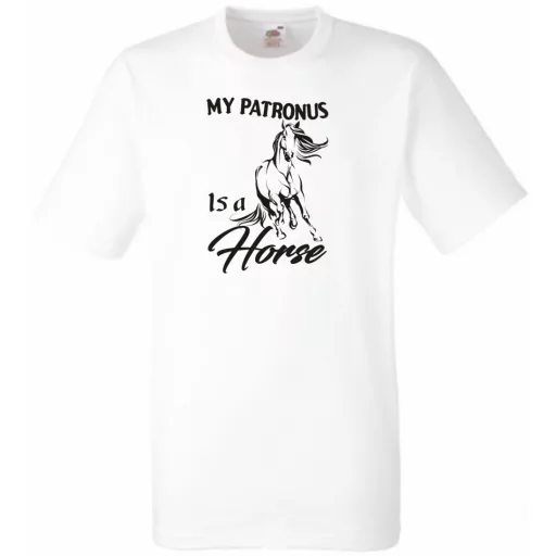 My Patronus Is a Horse – H Potter stílus férfi rövid ujjú póló
