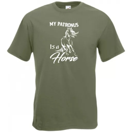 My Patronus Is a Horse – H Potter stílus férfi rövid ujjú póló