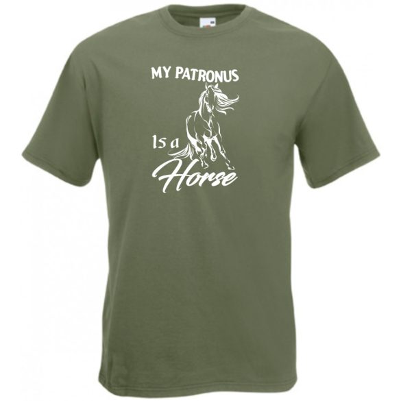 My Patronus Is a Horse – H Potter stílus férfi rövid ujjú póló