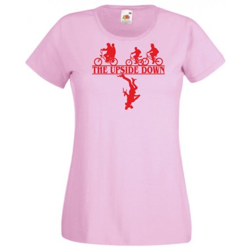 Fejjel lefelé - Stranger Things stílus női rövid ujjú póló