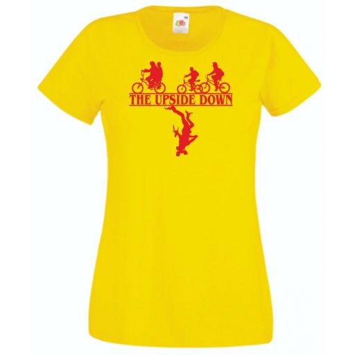 Fejjel lefelé - Stranger Things stílus női rövid ujjú póló