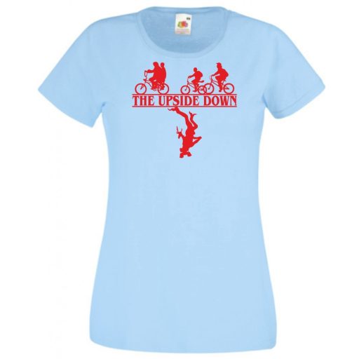 Fejjel lefelé - Stranger Things stílus női rövid ujjú póló