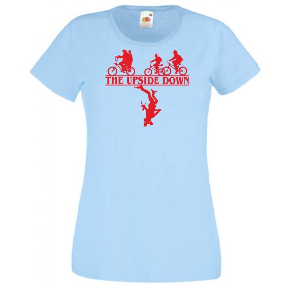 Fejjel lefelé - Stranger Things stílus női rövid ujjú póló