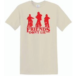   A barátok nem hazudnak - Stranger Things stílus férfi rövid ujjú póló