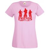 A barátok nem hazudnak - Stranger Things stílus női rövid ujjú póló