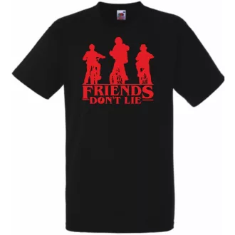   A barátok nem hazudnak - Stranger Things stílus férfi rövid ujjú póló