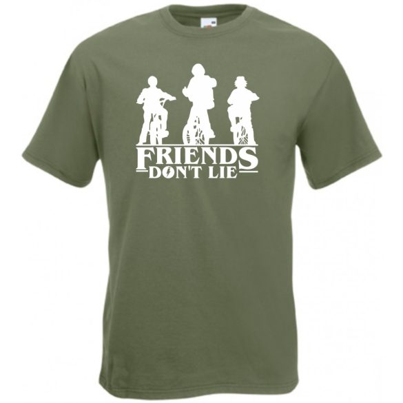 A barátok nem hazudnak - Stranger Things stílus férfi rövid ujjú póló