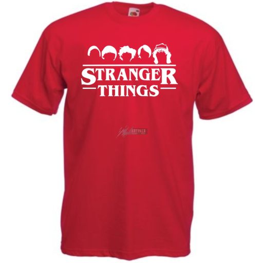 FanArt stencil - Stranger Things stílus gyerek rövid ujjú póló