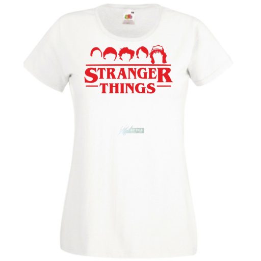 FanArt stencil - Stranger Things stílus női rövid ujjú póló