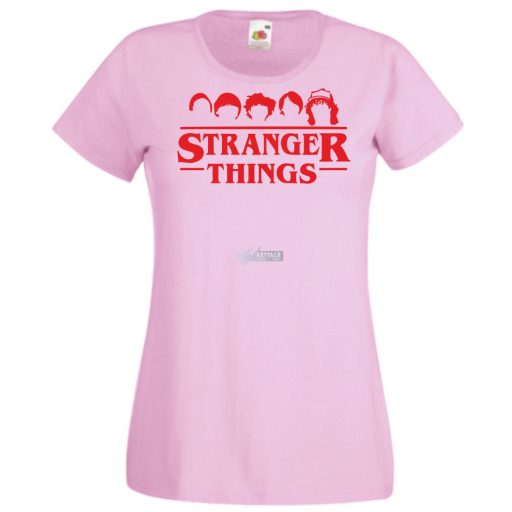 FanArt stencil - Stranger Things stílus női rövid ujjú póló