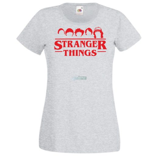 FanArt stencil - Stranger Things stílus női rövid ujjú póló