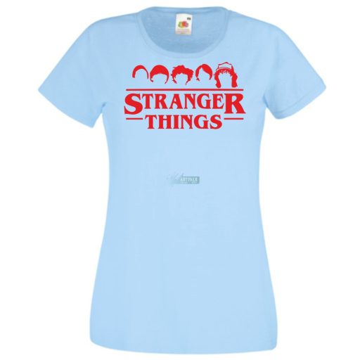 FanArt stencil - Stranger Things stílus női rövid ujjú póló