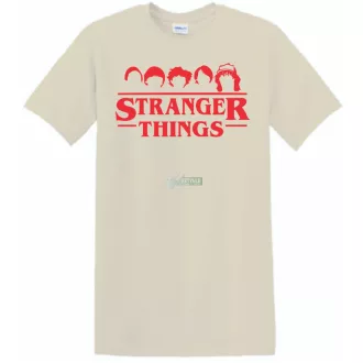  FanArt stencil - Stranger Things stílus férfi rövid ujjú póló
