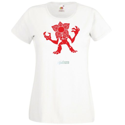 FanArt Demogorgon - Stranger Stílus női rövid ujjú póló