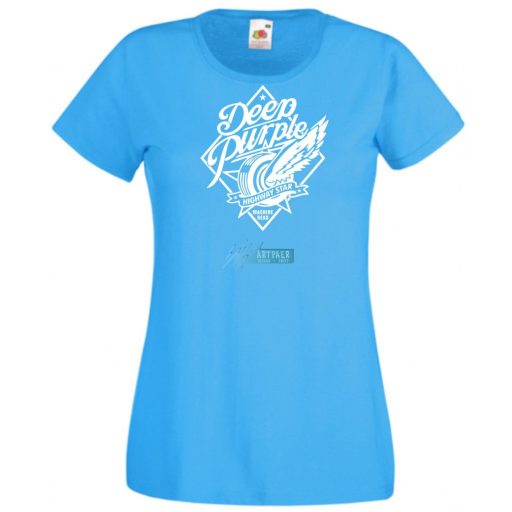 Retro zene fan Deep Purple Highway Star női rövid ujjú póló