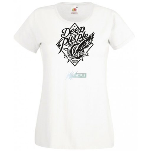 Retro zene fan Deep Purple Highway Star női rövid ujjú póló