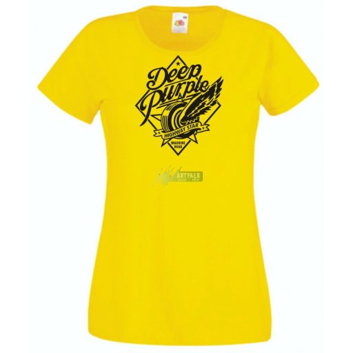 Retro zene fan Deep Purple Highway Star női rövid ujjú póló