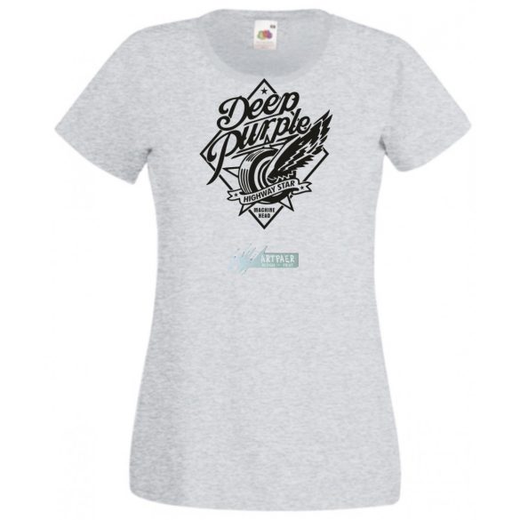 Retro zene fan Deep Purple Highway Star női rövid ujjú póló