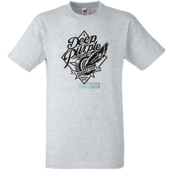Retro zene fan Deep Purple Highway Star férfi rövid ujjú póló