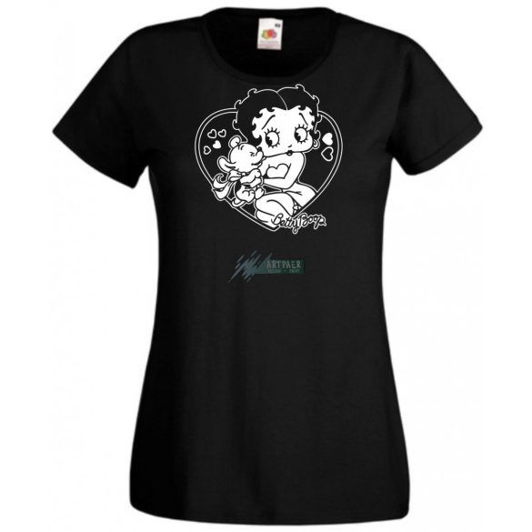 Állatszerető Betty Boop -B női rövid ujjú póló