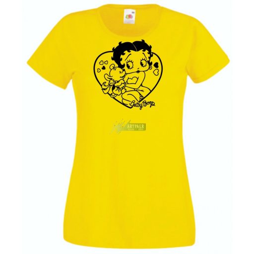 Állatszerető Betty Boop -B női rövid ujjú póló