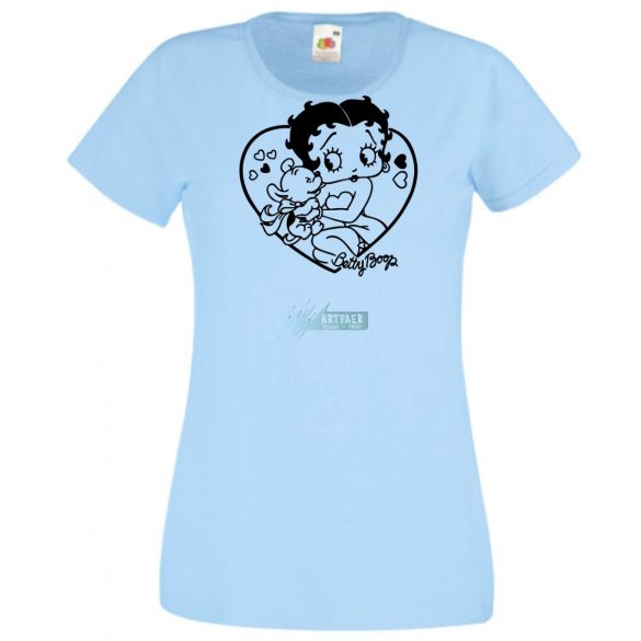 Állatszerető Betty Boop -B női rövid ujjú póló